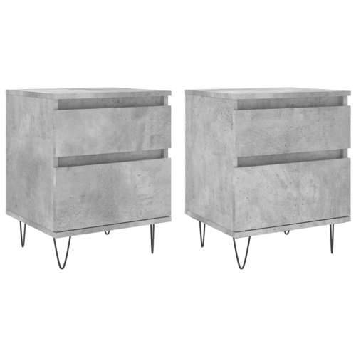 Noćni ormarići 2 kom boja betona 40x35x50 cm konstruirano drvo - Beton siva 2 Cijena