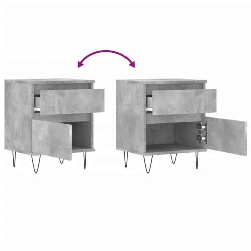 Noćni ormarići 2 kom boja betona 40x35x50 cm konstruirano drvo - Beton siva 2 Cijena