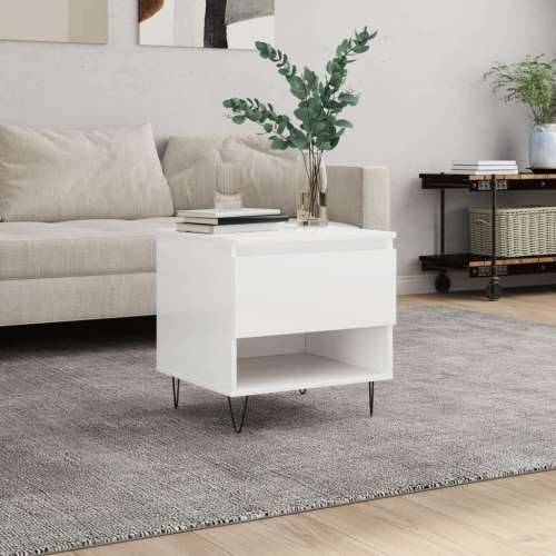 Stolić za kavu sjajni bijeli 50 x 46 x 50 cm konstruirano drvo - Visoko sjajno bijela 1 Cijena