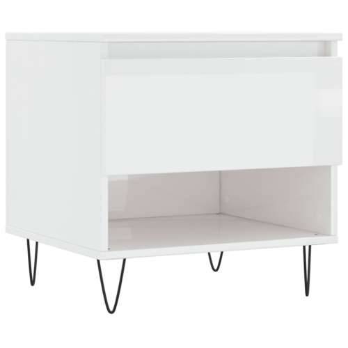 Stolić za kavu sjajni bijeli 50 x 46 x 50 cm konstruirano drvo - Visoko sjajno bijela 1 Cijena