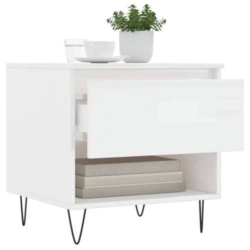Stolić za kavu sjajni bijeli 50 x 46 x 50 cm konstruirano drvo - Visoko sjajno bijela 1 Cijena
