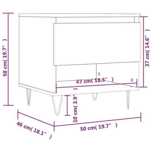 Stolić za kavu sjajni bijeli 50 x 46 x 50 cm konstruirano drvo - Visoko sjajno bijela 1 Cijena