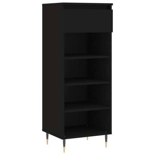 Ormarić za cipele crni 40 x 36 x 105 cm od konstruiranog drva - Crna 1 Cijena