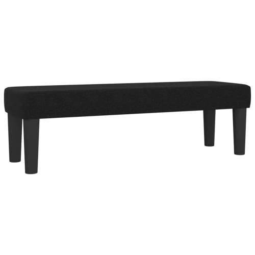 Krevet s oprugama i madracem crni 140 x 190 cm od tkanine - Crna 140 x 190 cm Dizajn s gumbima Cijena