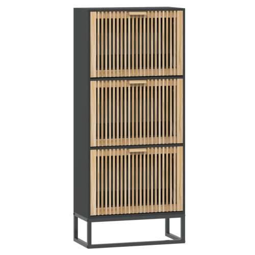 Ormarić za cipele crni 52 x 25 x 120 cm od konstruiranog drva - Crna 1 Cijena