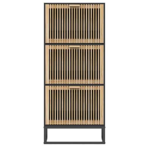 Ormarić za cipele crni 52 x 25 x 120 cm od konstruiranog drva - Crna 1 Cijena