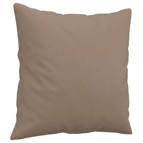 Dvosjed s ukrasnim jastucima boja cappuccina 140cm umjetna koža - Boja cappuccina 140 cm Cijena