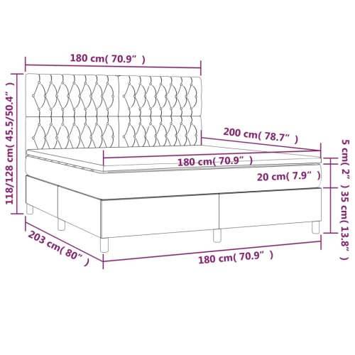 Krevet s oprugama i madracem plavi 180x200 cm od tkanine - Plava 180 x 200 cm Dizajn s gumbima Cijena