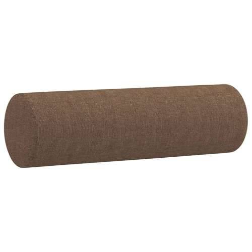 3-dijelni set sofa s jastucima smeđi od tkanine - Smeđa s jastucima i tabureom Cijena
