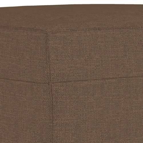 3-dijelni set sofa s jastucima smeđi od tkanine - Smeđa s jastucima i tabureom Cijena
