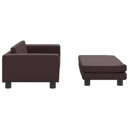 Krevet za pse s produžetkom smeđi 100 x 50 x 30 cm umjetna koža - Smeđa Umjetna koža Cijena