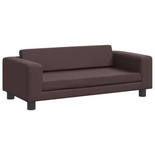 Krevet za pse s produžetkom smeđi 100 x 50 x 30 cm umjetna koža - Smeđa Umjetna koža Cijena