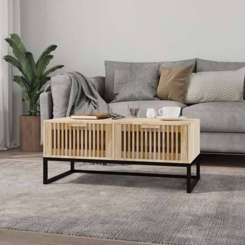 Stolić za kavu 80 x 40 x 35 cm konstruirano drvo i željezo - Smeđa 1 Cijena