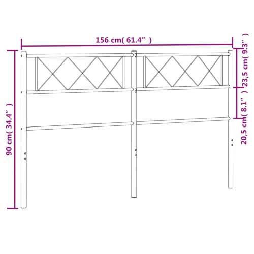 Metalno uzglavlje bijelo 150 cm - Bijela 150 cm 1 Cijena
