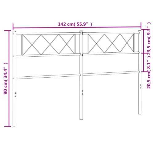Metalno uzglavlje crno 135 cm - Crna 135 cm 1 Cijena