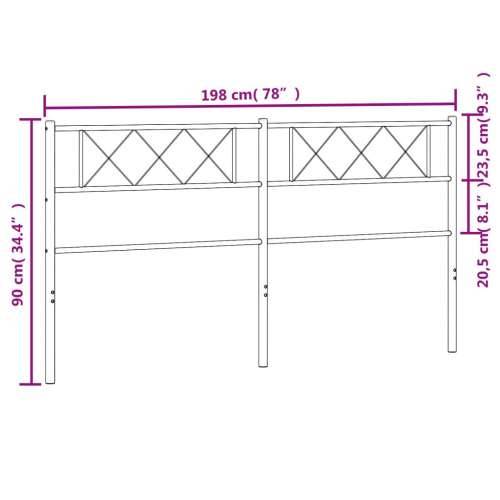 Metalno uzglavlje crno 193 cm - Crna 193 cm 1 Cijena