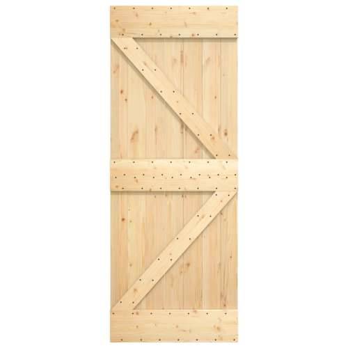 Klizna vrata s priborom za montažu 85 x 210 cm masivna borovina Cijena