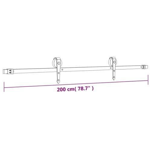 Klizna vrata s priborom za montažu 85 x 210 cm masivna borovina Cijena