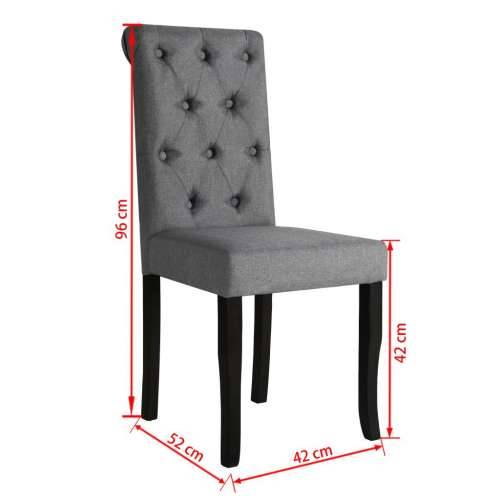 Blagovaonske stolice od tkanine 2 kom tamnosive Cijena