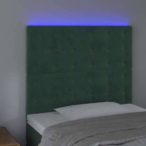 LED uzglavlje tamnozeleno 90x5x118/128 cm baršunasto - Tamnozelena 90 x 5 x 118/128 cm 1 Cijena