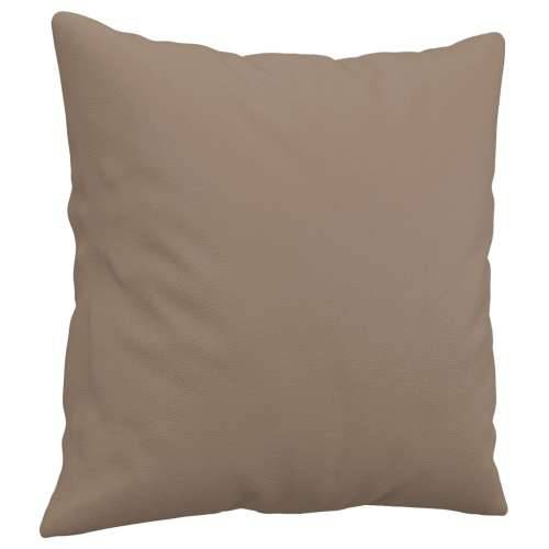 Dvosjed s ukrasnim jastucima boja cappuccina 120cm umjetna koža - Boja cappuccina 120 cm Cijena