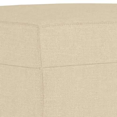 3-dijelni set sofa s jastucima krem od mikrovlakana - Krema s jastucima i tabureom Cijena