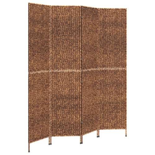 Paravan - Sobna pregrada s 4 panela smeđa 163 x 180 cm od vodenog zumbula - Smeđa 163 x 180 cm 1 Cijena
