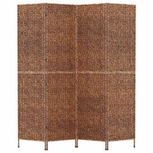 Paravan - Sobna pregrada s 4 panela smeđa 163 x 180 cm od vodenog zumbula - Smeđa 163 x 180 cm 1 Cijena
