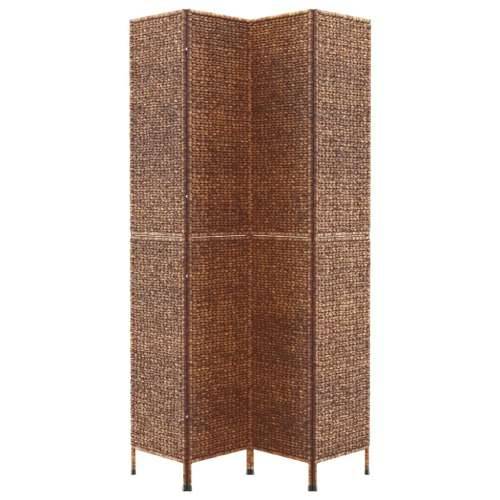 Paravan - Sobna pregrada s 4 panela smeđa 163 x 180 cm od vodenog zumbula - Smeđa 163 x 180 cm 1 Cijena