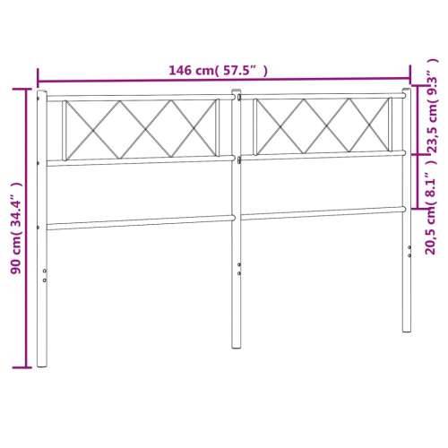 Metalno uzglavlje crno 140 cm - Crna 140 cm 1 Cijena