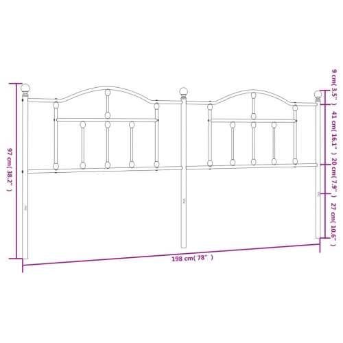 Metalno uzglavlje crno 193 cm Crna 193 cm 1 Cijena