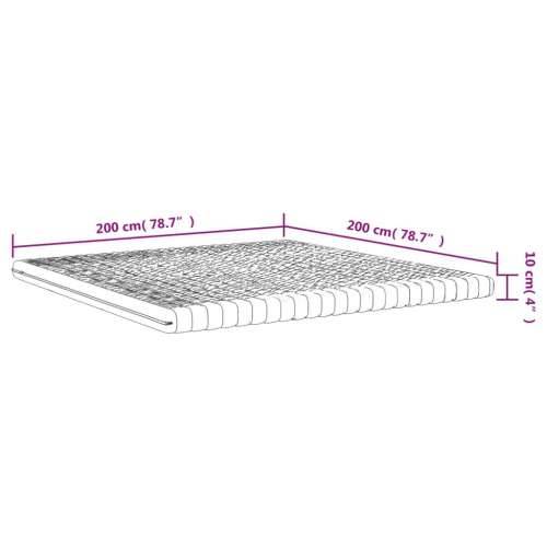 Madrac od pjene bijeli 200 x 200 cm 7 zona tvrdoća 20 ILD Cijena