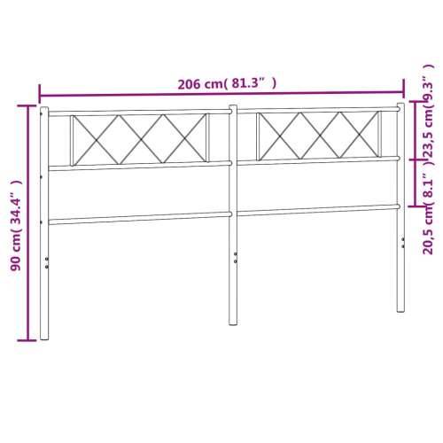 Metalno uzglavlje crno 200 cm - Crna 200 cm 1 Cijena