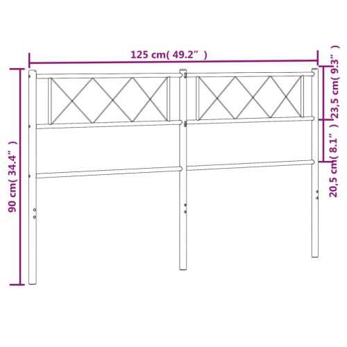 Metalno uzglavlje bijelo 120 cm - Bijela 120 cm 1 Cijena