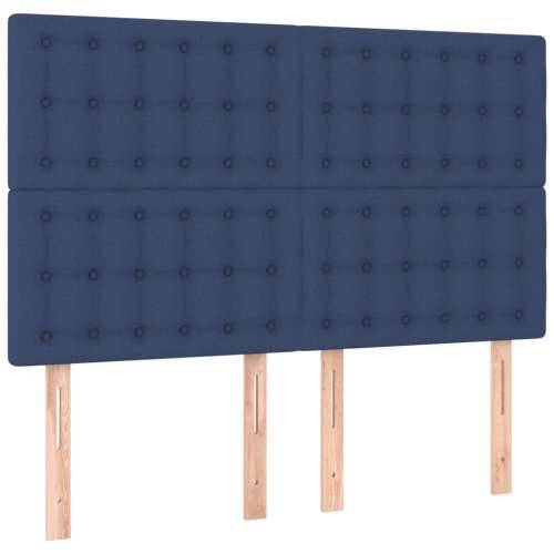 Okvir za krevet bez madraca plavi 140 x 190 cm od tkanine - Plava 140 x 190 cm gumbi Cijena