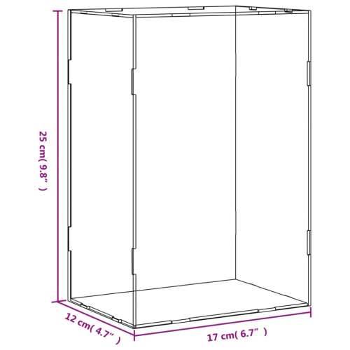 Kutija za izlaganje prozirna 17x12x25 cm akrilna - 17 x 12 x 25 cm Cijena