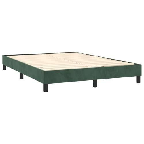 Krevet s oprugama i madracem tamnozeleni 140x190 cm baršunasti - Tamnozelena 140 x 190 cm gumbi Cijena