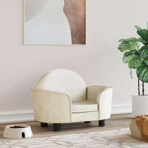 Krevet za pse krem 66x40x45 cm baršunasti - Krema Cijena