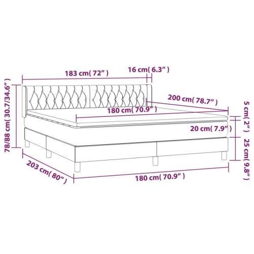 Krevet s oprugama i madracem tamnozeleni 180x200 cm baršunasti - Tamnozelena 180 x 200 cm Dizajn s gumbima Cijena