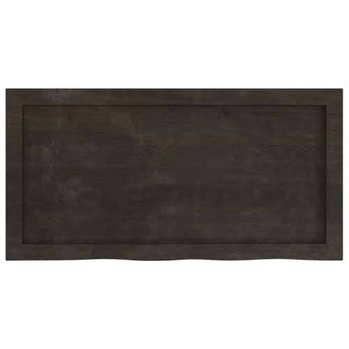 Stolna ploča tamnosmeđa 80x40x(2-4) cm obrađena masivna hrast - Tamno smeđa 80 x 40 x 4 cm 1 Cijena