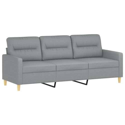 Trosjed s tabureom svjetlosivi 180 cm od tkanine - Svjetlosiva Cijena