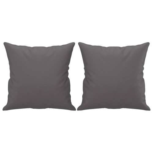 2-dijelni set sofa s jastucima sivi od umjetne kože - Siva s jastučićima Cijena