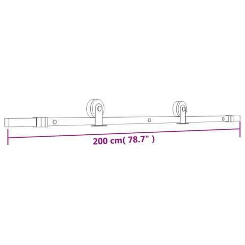 Klizna vrata s priborom za montažu 70 x 210 cm masivna borovina Cijena