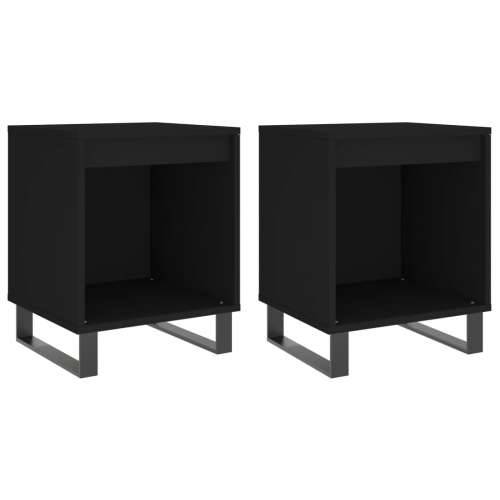 Noćni ormarići 2 kom crni 40x35x50 cm od konstruiranog drva - Crna 2 Cijena