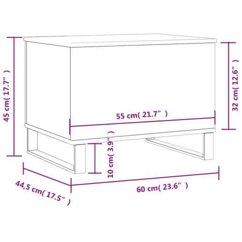 Stolić za kavu boja betona 60 x 44,5 x 45 cm konstruirano drvo - Beton siva 1 Cijena