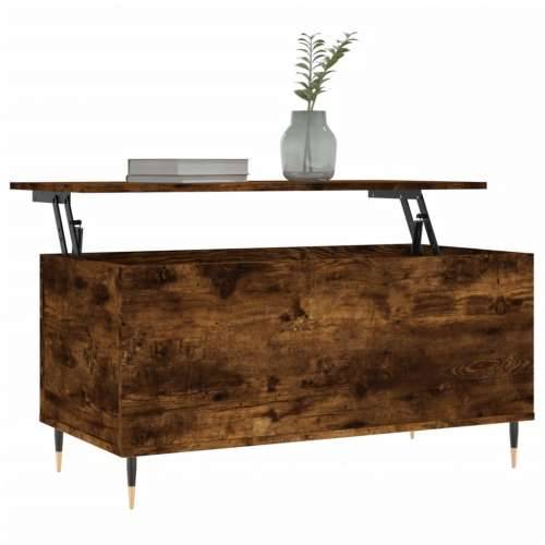 Stolić za kavu boja hrasta 90 x 44,5 x 45 cm konstruirano drvo - Dimljeni hrast 1 Cijena