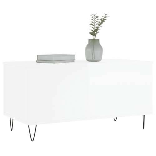 Stolić za kavu sjajni bijeli 90x44,5x45 cm konstruirano drvo - Visoko sjajno bijela 1 Cijena