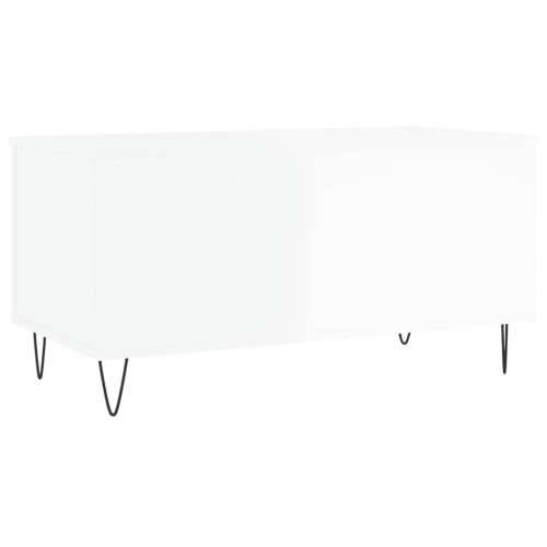 Stolić za kavu sjajni bijeli 90x44,5x45 cm konstruirano drvo - Visoko sjajno bijela 1 Cijena
