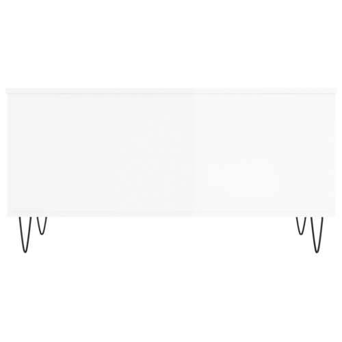 Stolić za kavu sjajni bijeli 90x44,5x45 cm konstruirano drvo - Visoko sjajno bijela 1 Cijena