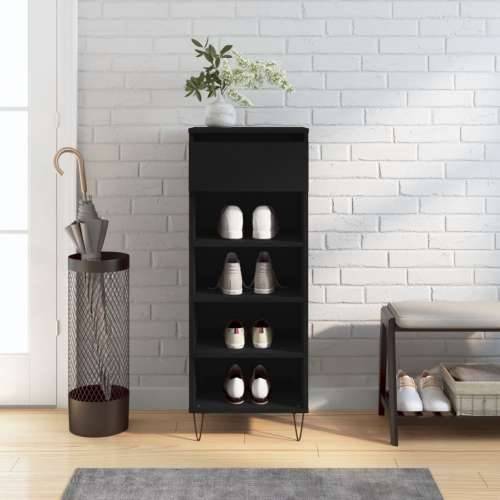Ormarić za cipele crni 40 x 36 x 105 cm od konstruiranog drva - Crna 1 Cijena